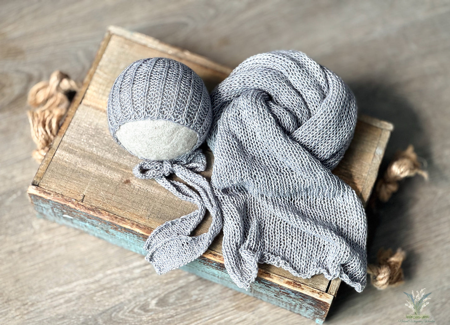 Newborn Wrap + Bonnet set Preorder