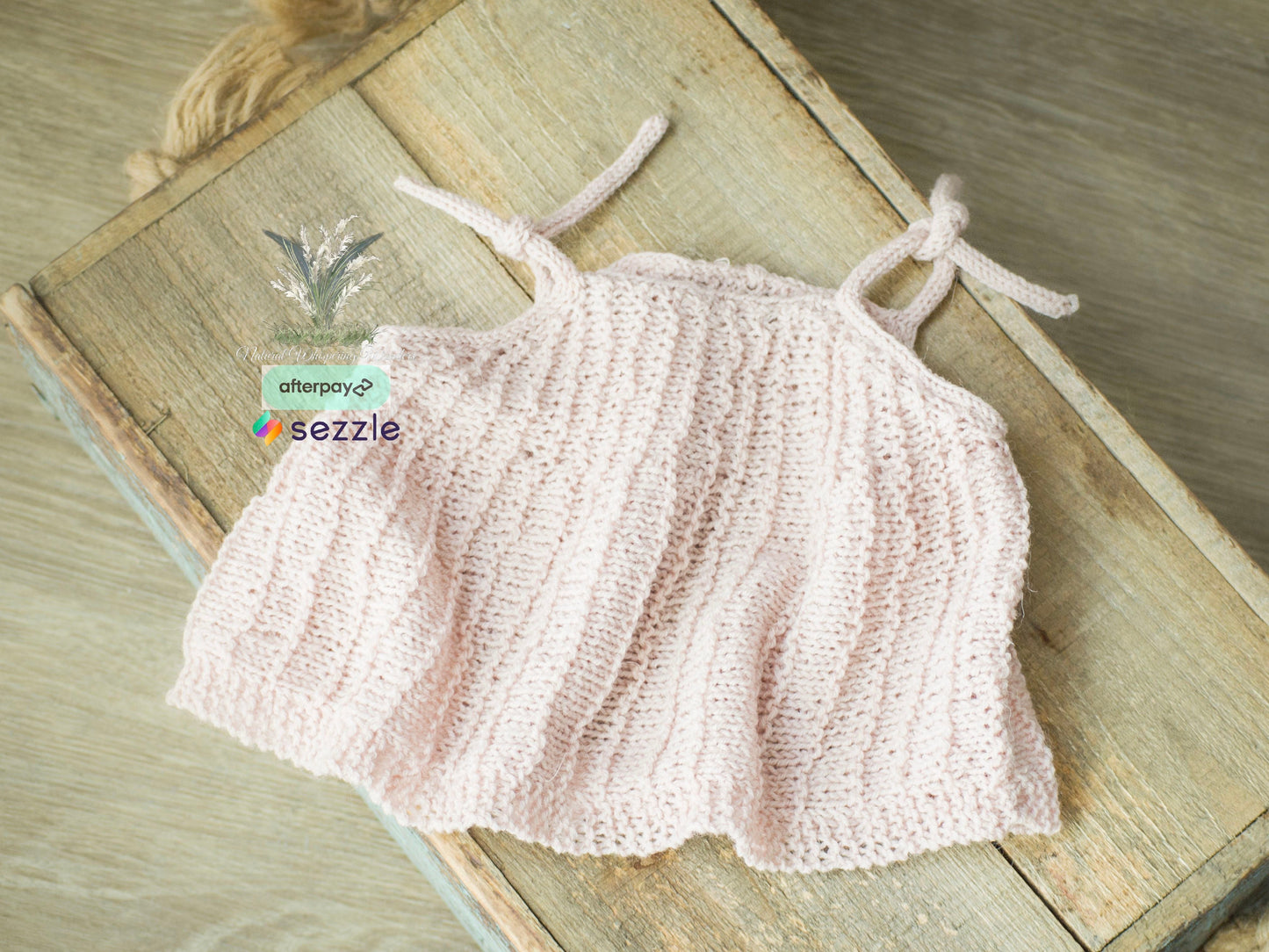 Newborn Tank Top + Bloomers pale pink RTS
