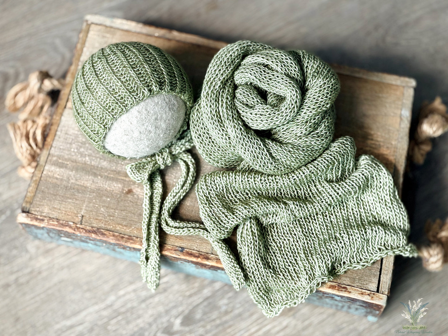 Newborn Wrap + Bonnet set Preorder