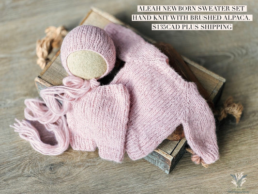 Aleah Newborn Sweater set RTS