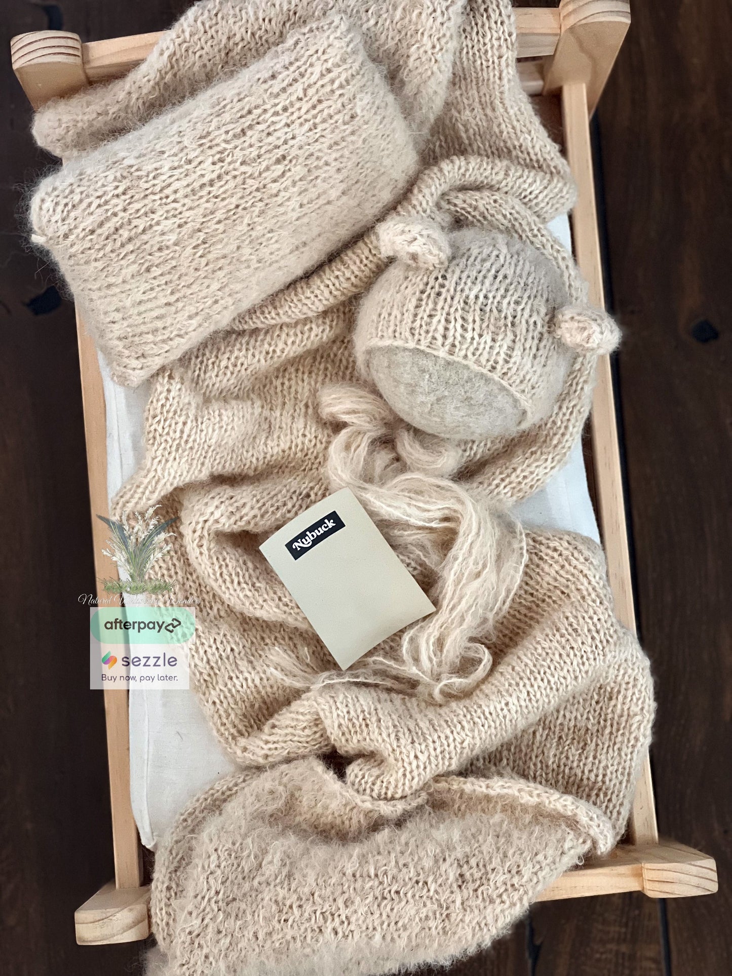 Brushed Alpaca Hand Dyed Bear Wrap Set preorder