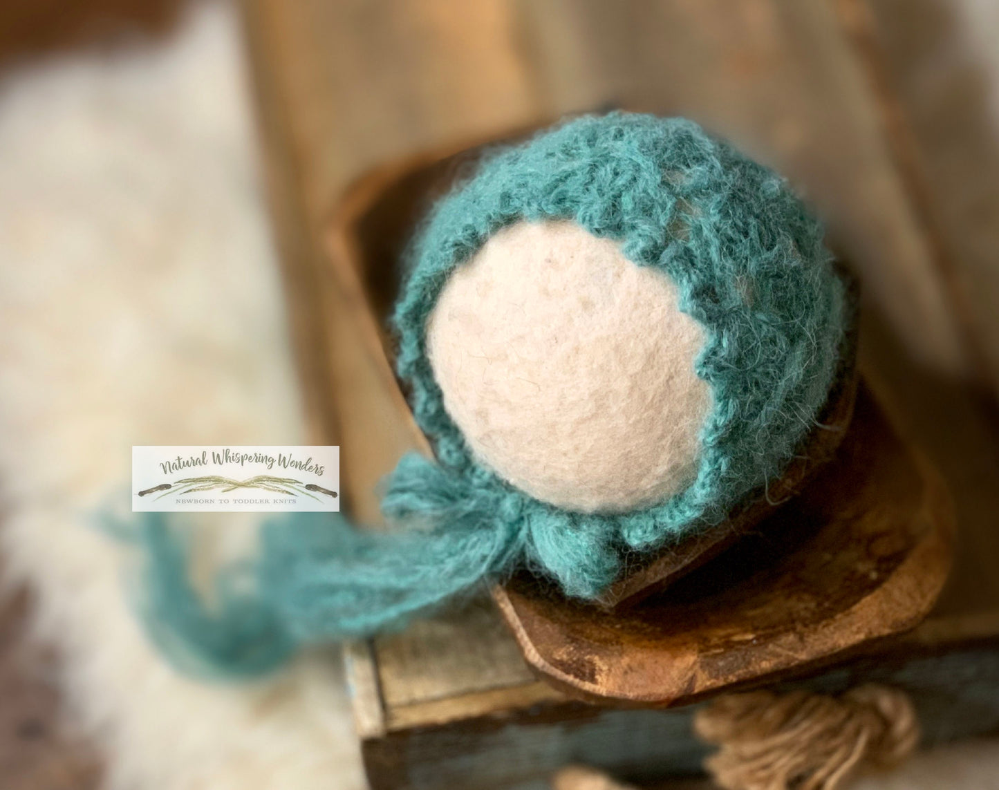 Annabelle Newborn Hand Dyed Bonnet rts