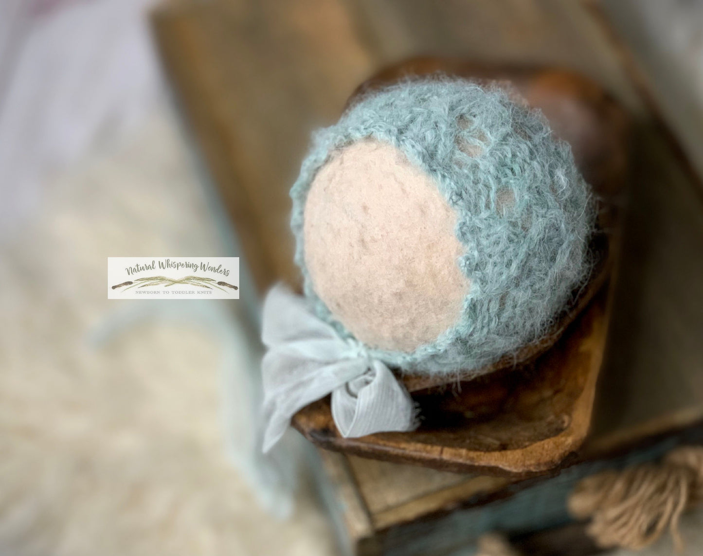 Annabelle Newborn Hand Dyed Bonnet rts