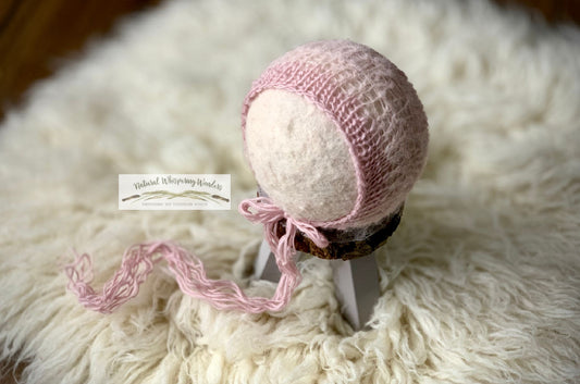 Newborn Pink Bonnet rts