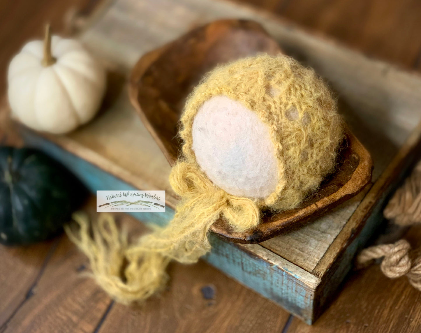 Annabelle Newborn Hand Dyed Bonnet rts