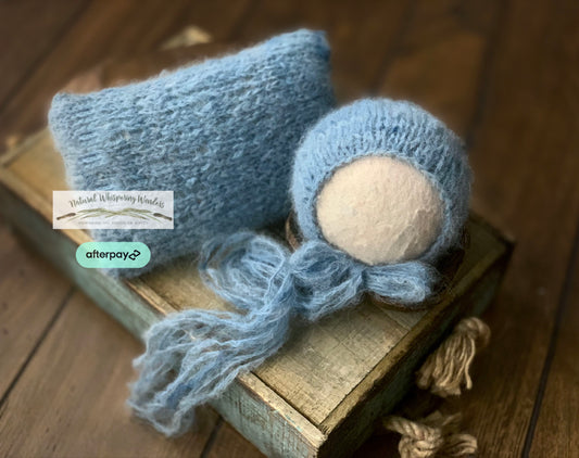 Blue Pillow Slipcover + Bonnet