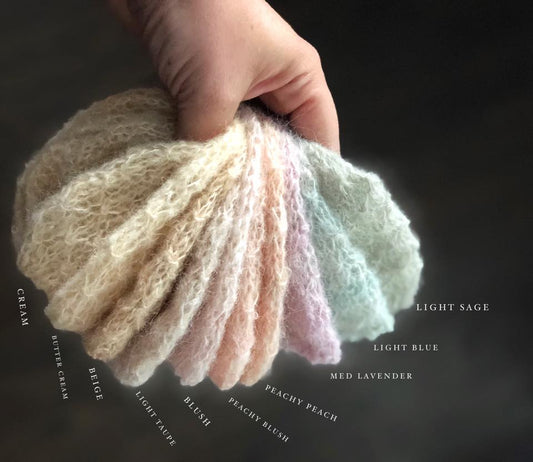 Pastel Bonnets Newborn Ready to Ship