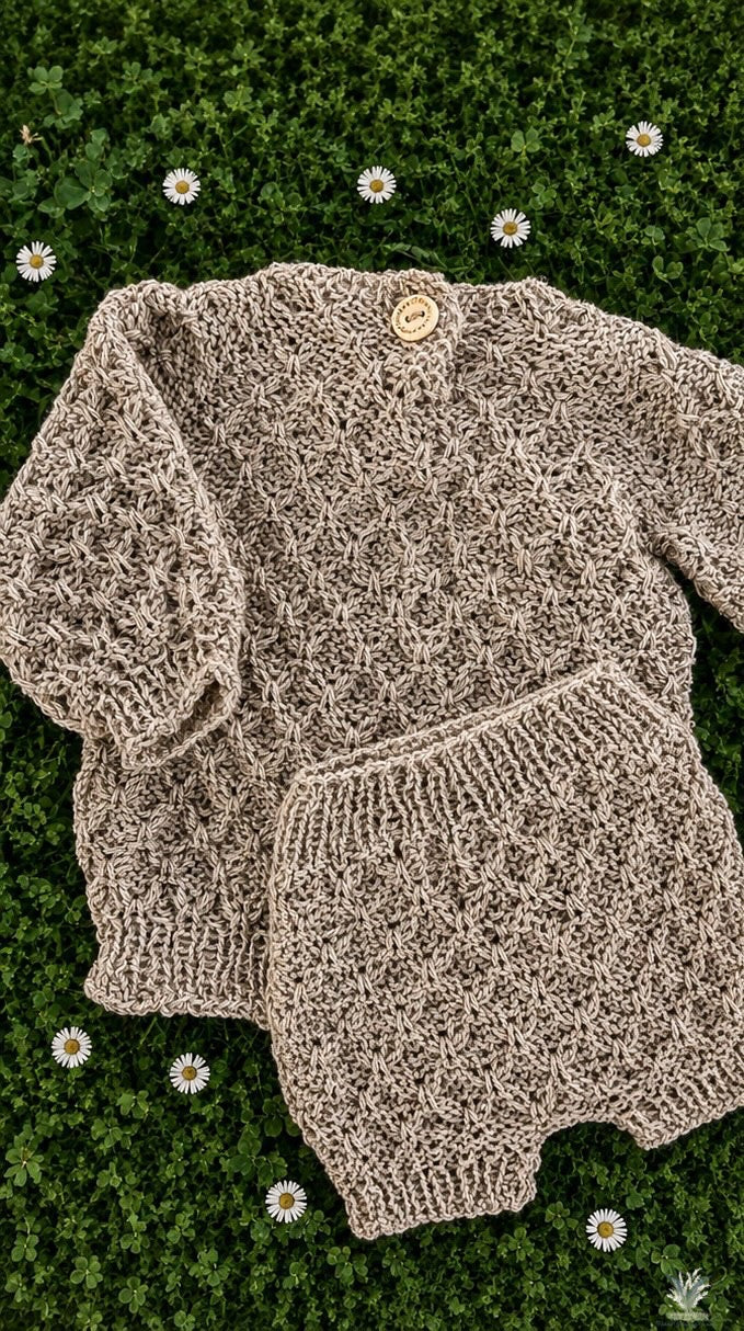Newborn Textured Sweater Set