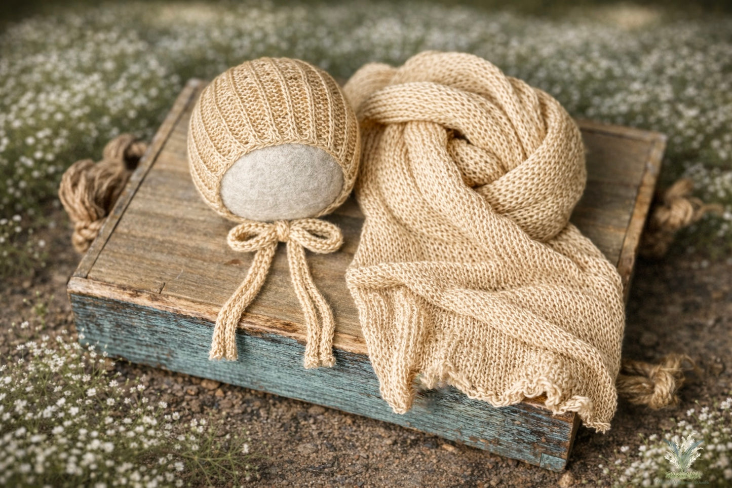 Newborn Wrap + Bonnet set Preorder