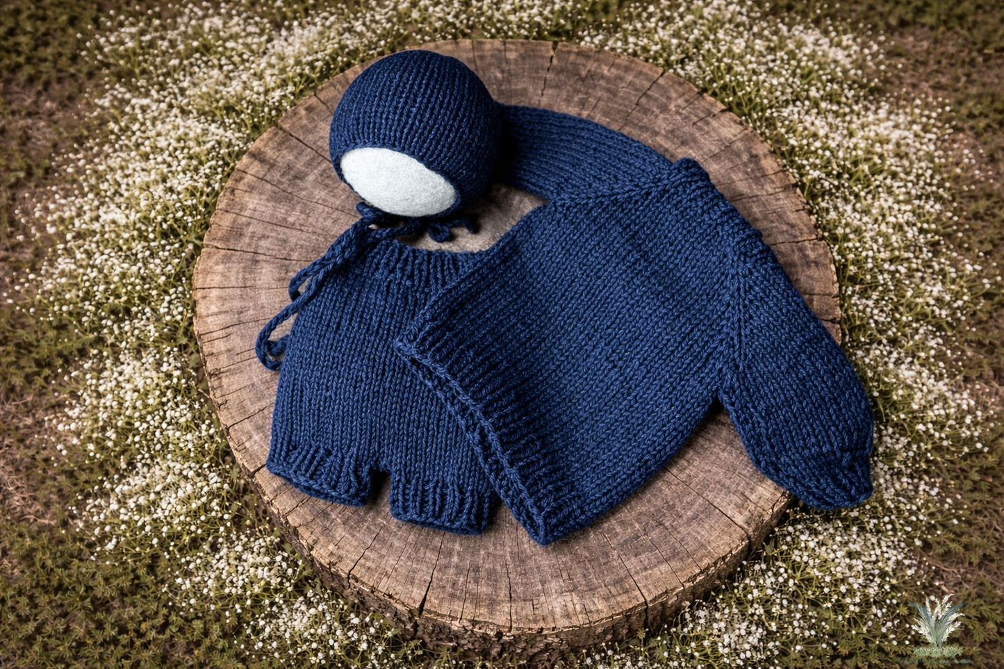 Newborn Sweater + Diaper Cover + Bonnet RTS