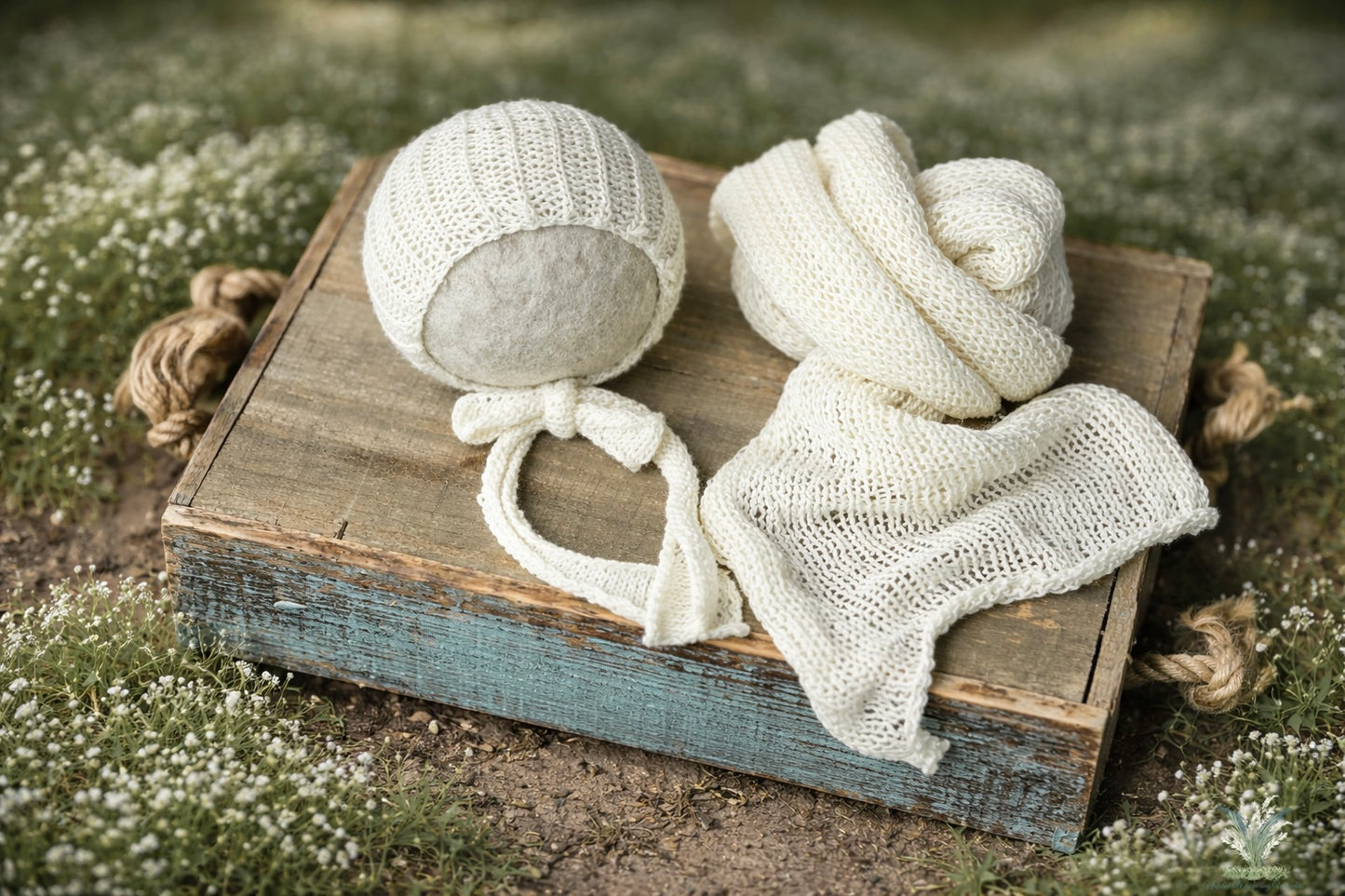 Newborn Wrap + Bonnet set Preorder