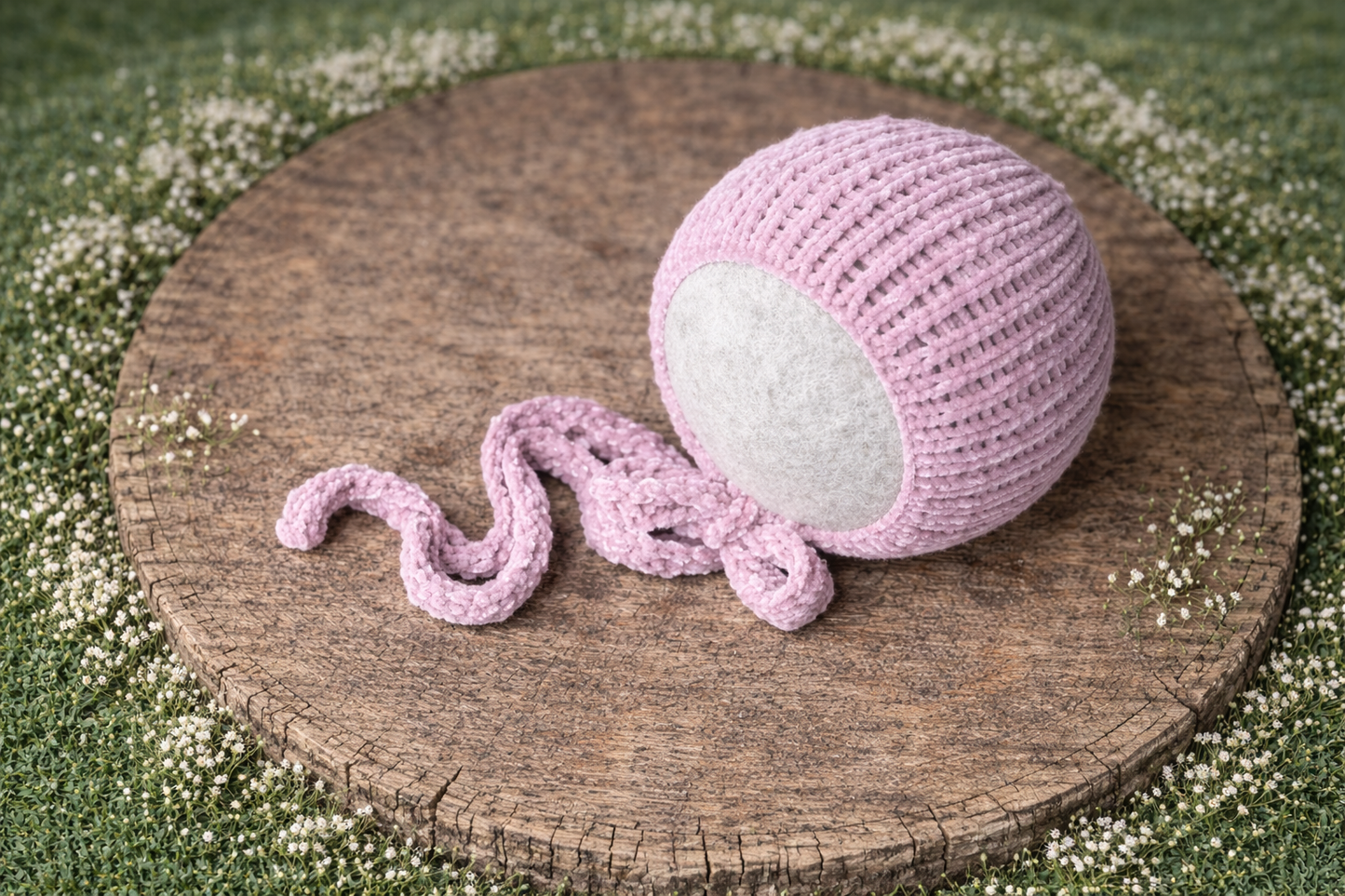 Velvet Newborn Bonnet RTS