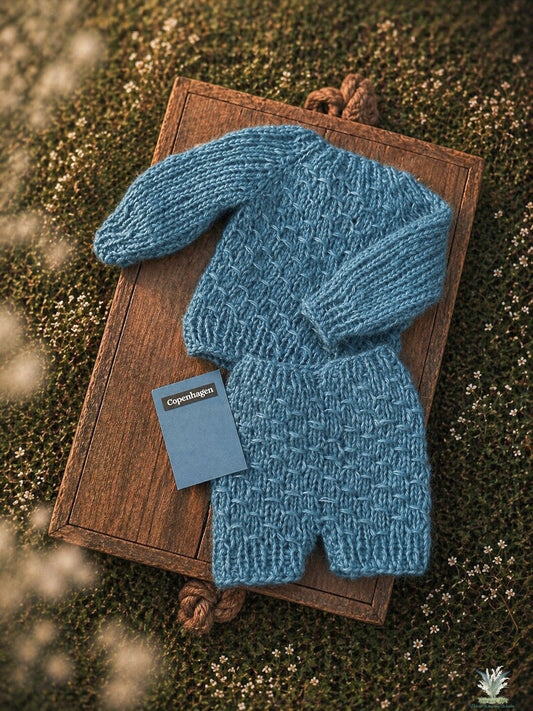 Harvey Newborn Oversized Sweater and Diaper Cover set RTS Copenhagen match