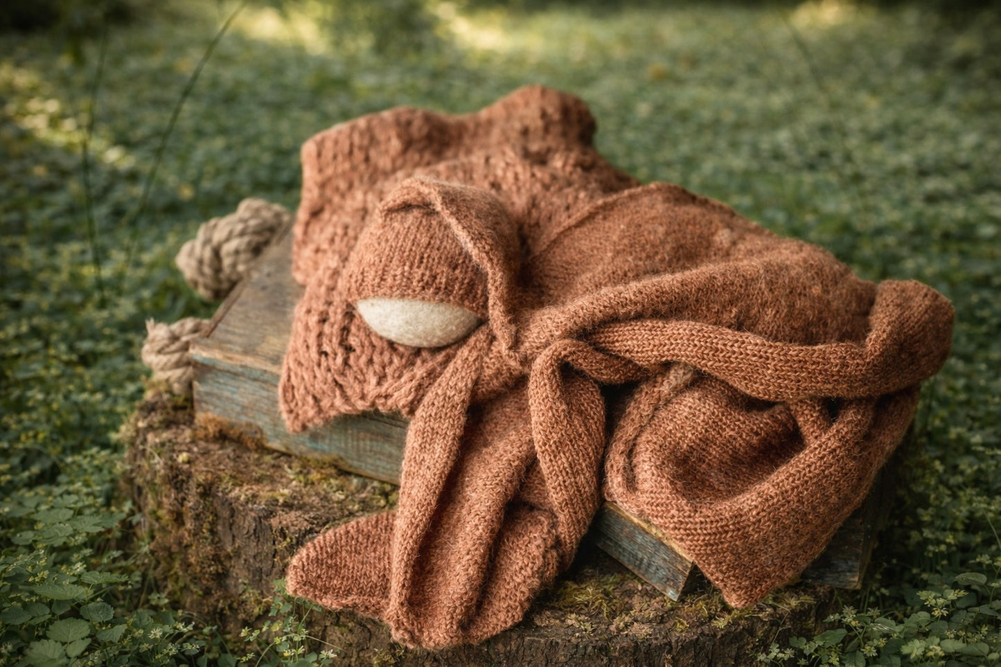 Brushed Alpaca Hand Dyed Wrap Set preorder Faded Henna close match