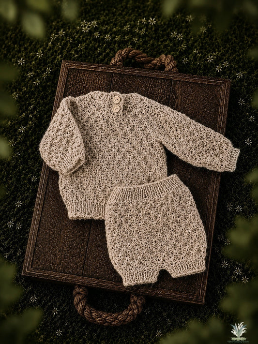 Newborn Textured Sweater Set