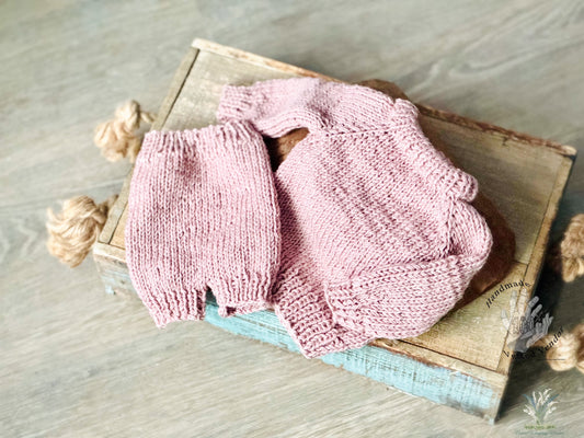 Newborn Sweater + Diaper Cover RTS