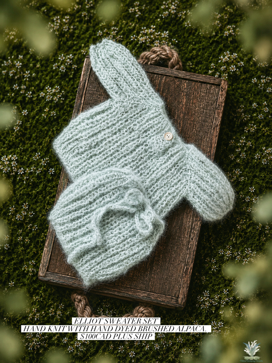 OOAK Elliot Oversized Newborn Sweater Set RTS