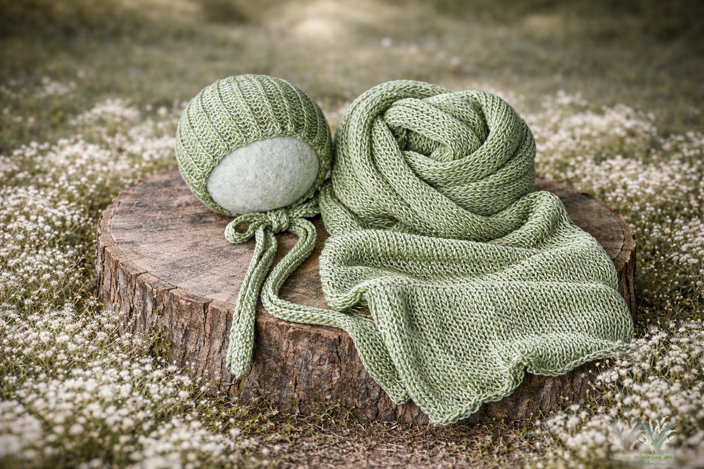 Newborn Wrap + Bonnet set Preorder