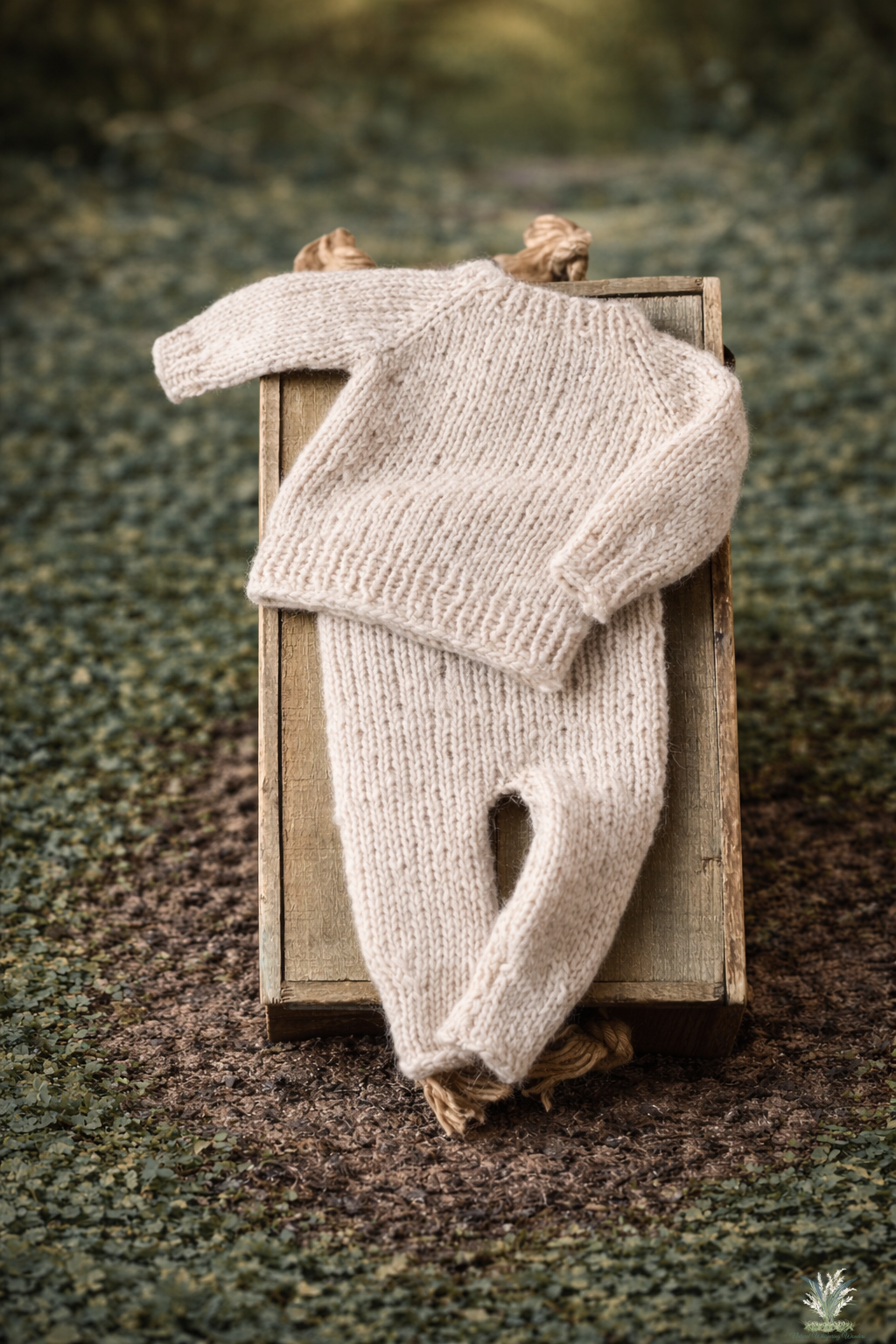 Sweater, Footless Pants set newborn RTS