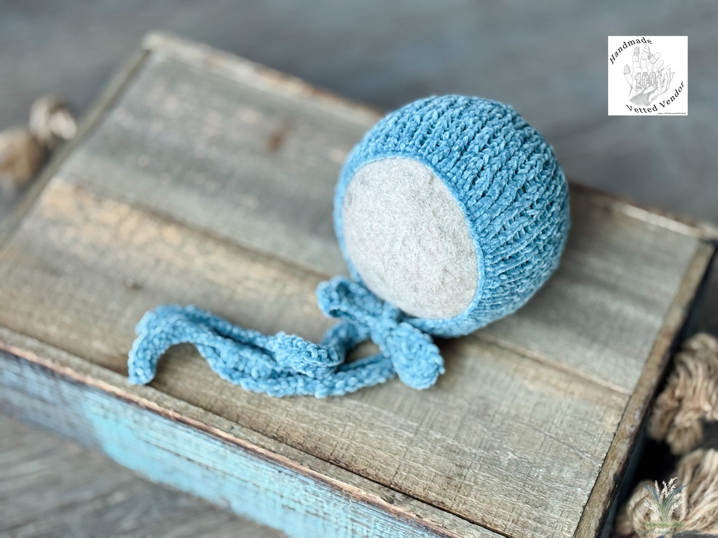 *NEW* Velvet Newborn Bonnet RTS