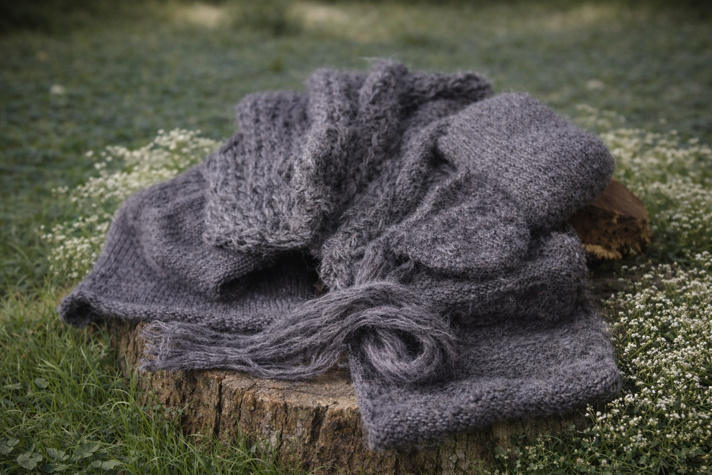 Ledges Brushed Alpaca Hand Dyed Wrap Set preorder