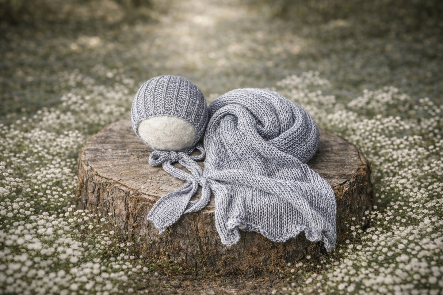 Newborn Wrap + Bonnet set Preorder