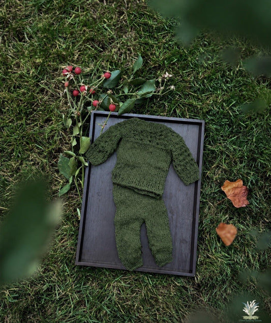 Newborn Sweater & Footless Pant Set RTS