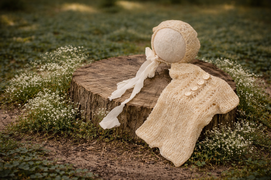 Newborn Waves Romper & Bonnet set preorder