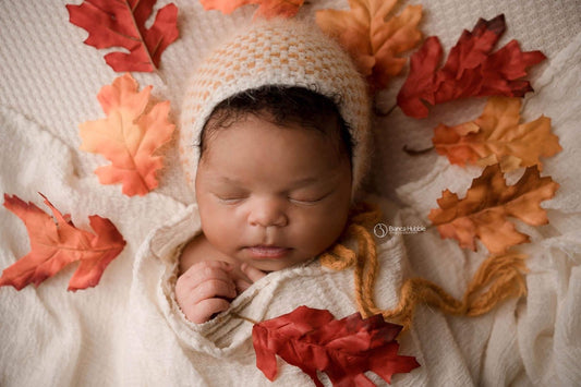 Emmit  Angora Newborn Bonnet