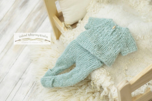 Cloud Pajama Set newborn preorder (sweater set)