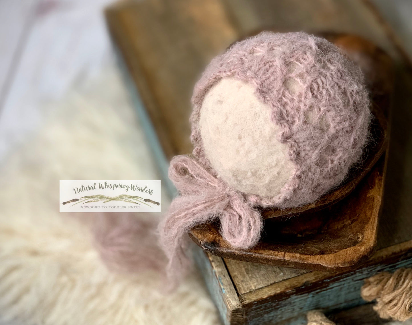 Annabelle Newborn Hand Dyed Bonnet rts