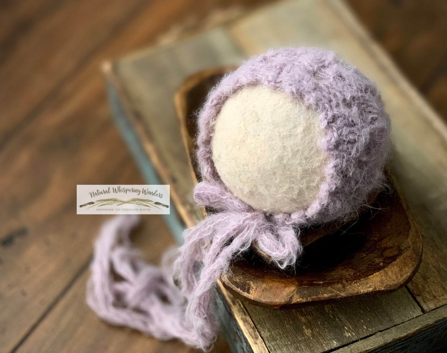 Annabelle Newborn Hand Dyed Bonnet rts