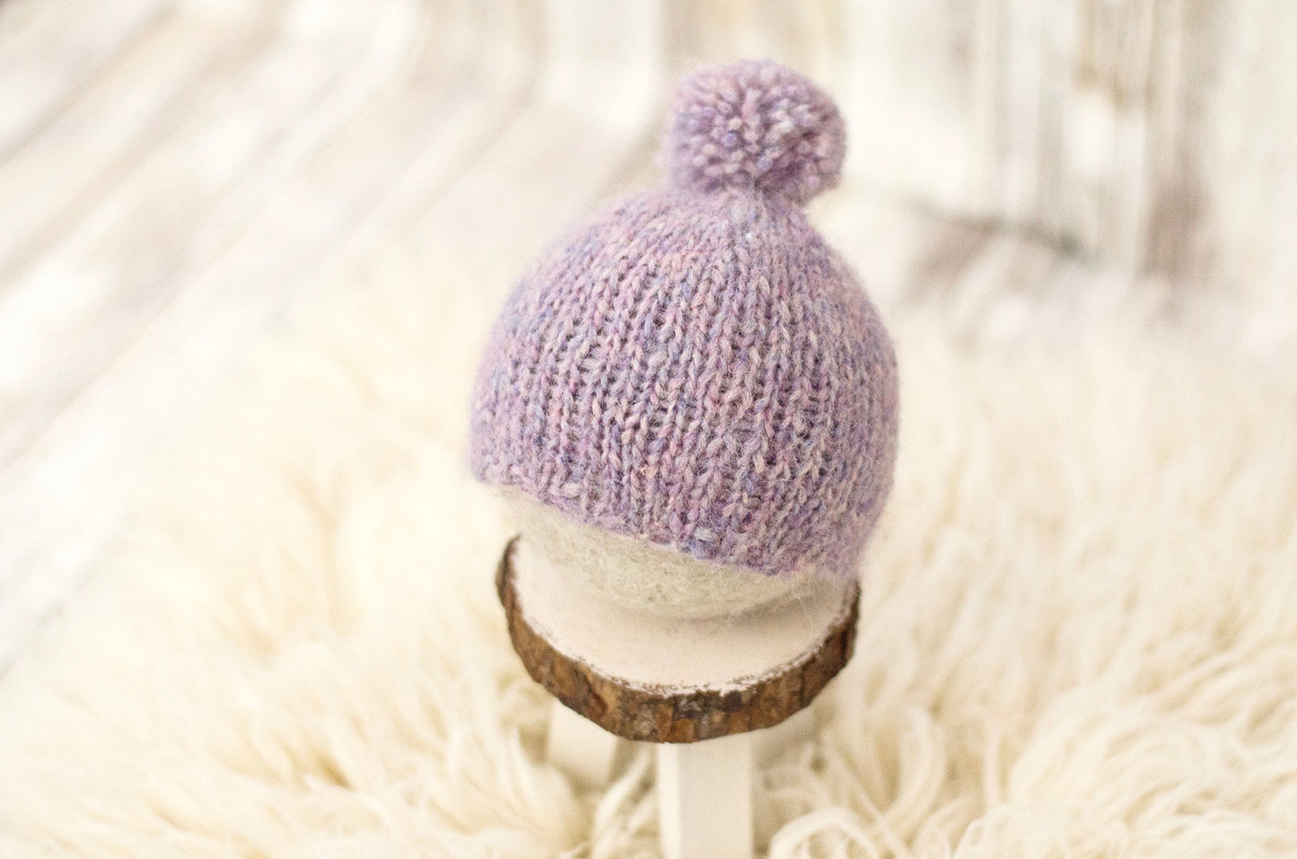 Newborn pom beanie ready to ship