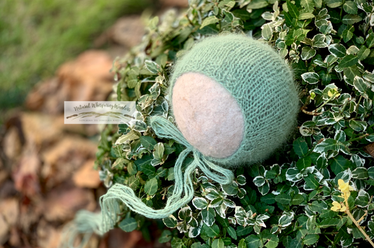 Newborn angora bonnet