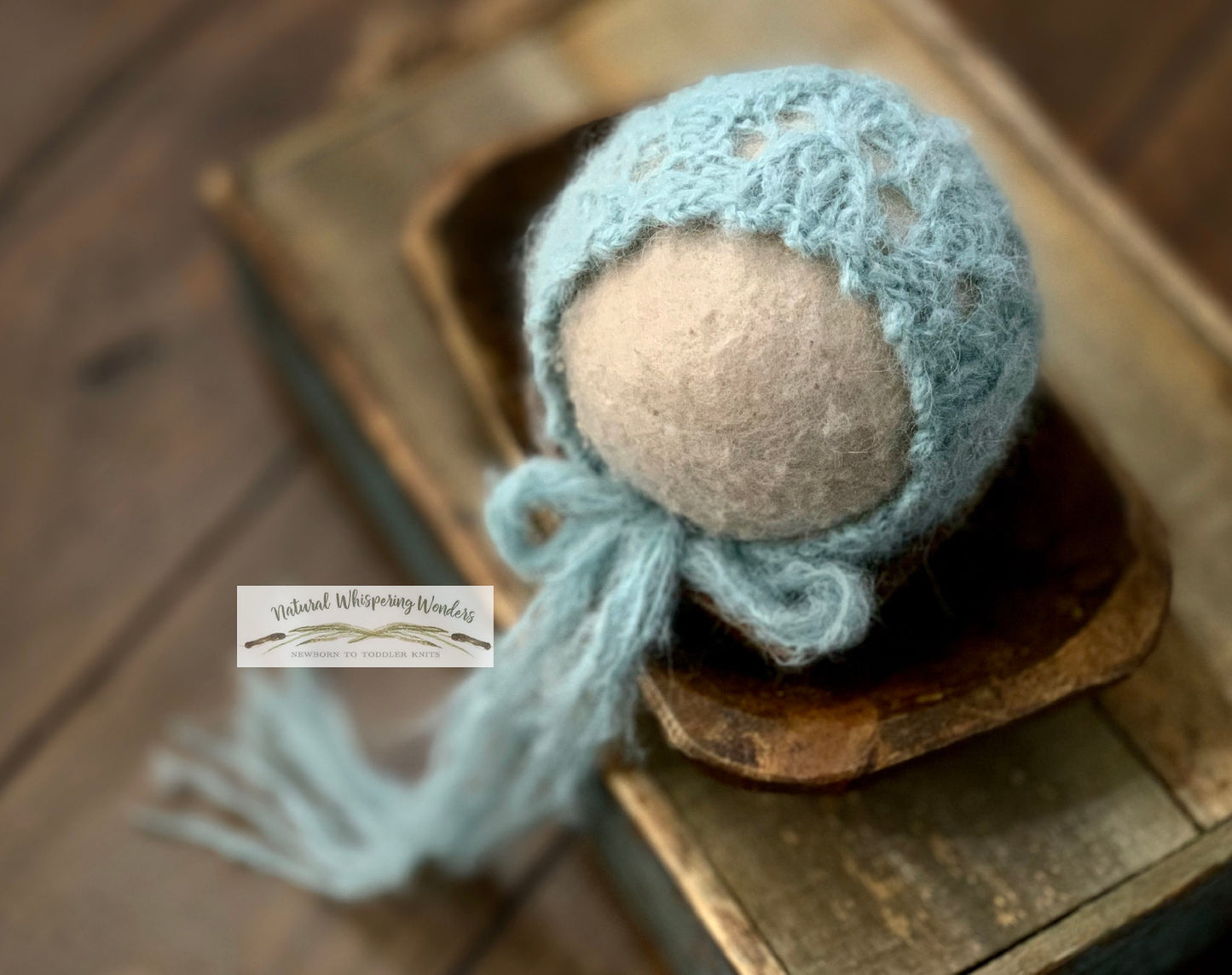 Annabelle Newborn Hand Dyed Bonnet rts