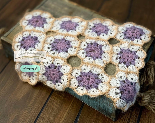 Vintage inspired crochet angora layer rts