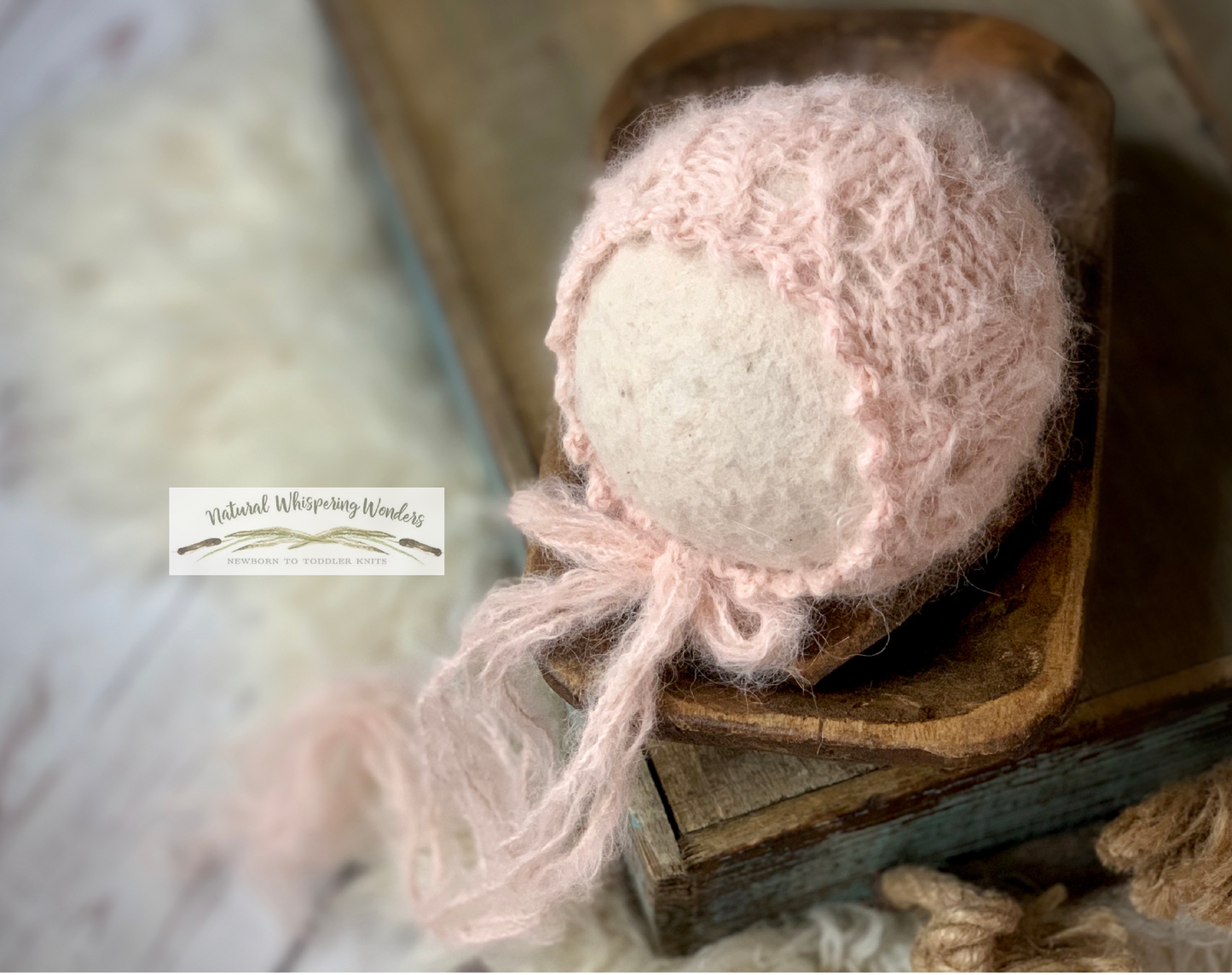 Annabelle Newborn Hand Dyed Bonnet rts